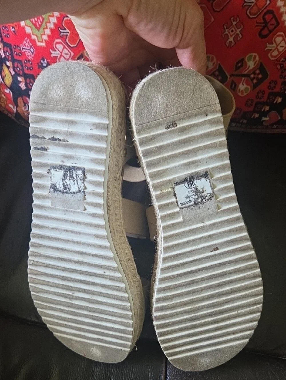 SODA Beige Strappy Espadrille Platform Sandals